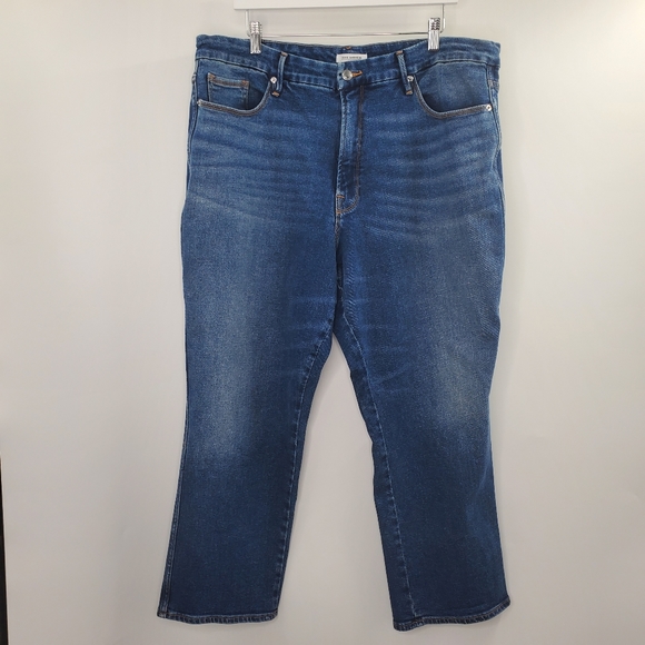 Good American Good Curve High Waisted Medium Wash Blue Jeans - Picture 2 of 8